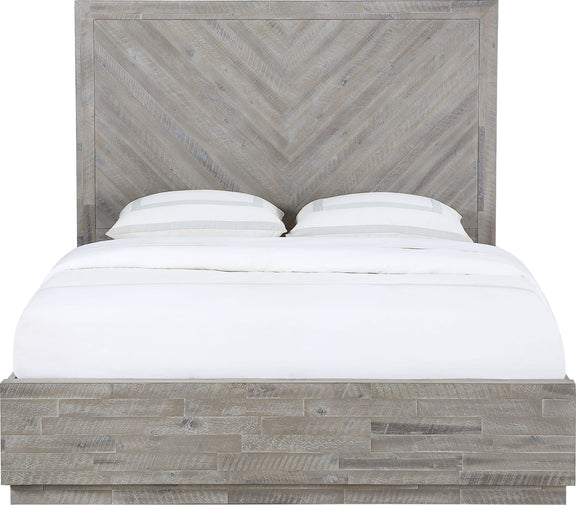 Alexandra Queen-Size Solid Wood Storage Bed in Rustic Latte