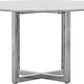 Amalfi 48 inch Round Carrara Marble Top Dining Table with Chrome Base