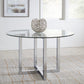 Amalfi 48 inch Round Glass Top Dining Table