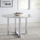 Amalfi 54 inch Round Carrara Marble Top Counter Table