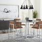 Amalfi 54 inch Round Carrara Marble Top Counter Table