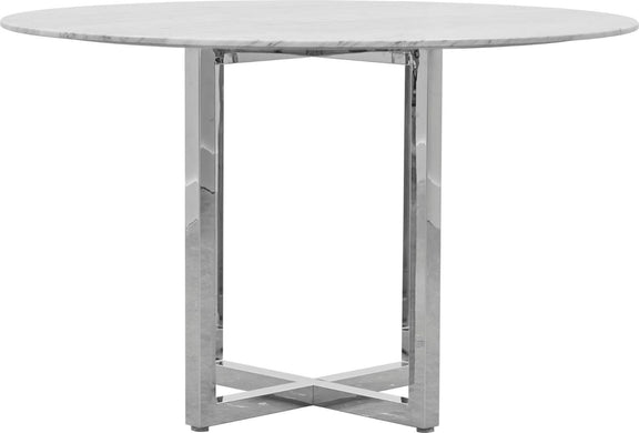 Amalfi 54 inch Round Carrara Marble Top Counter Table