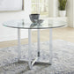Amalfi 54 inch Round Glass Top Counter Table