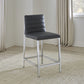 Amalfi Metal Back Bar Stool in Cobalt Leather