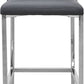 Amalfi Metal Back Bar Stool in Cobalt Leather