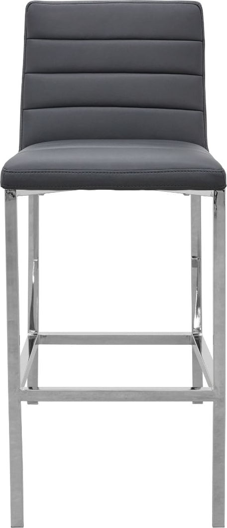 Amalfi Metal Back Bar Stool in Cobalt Leather