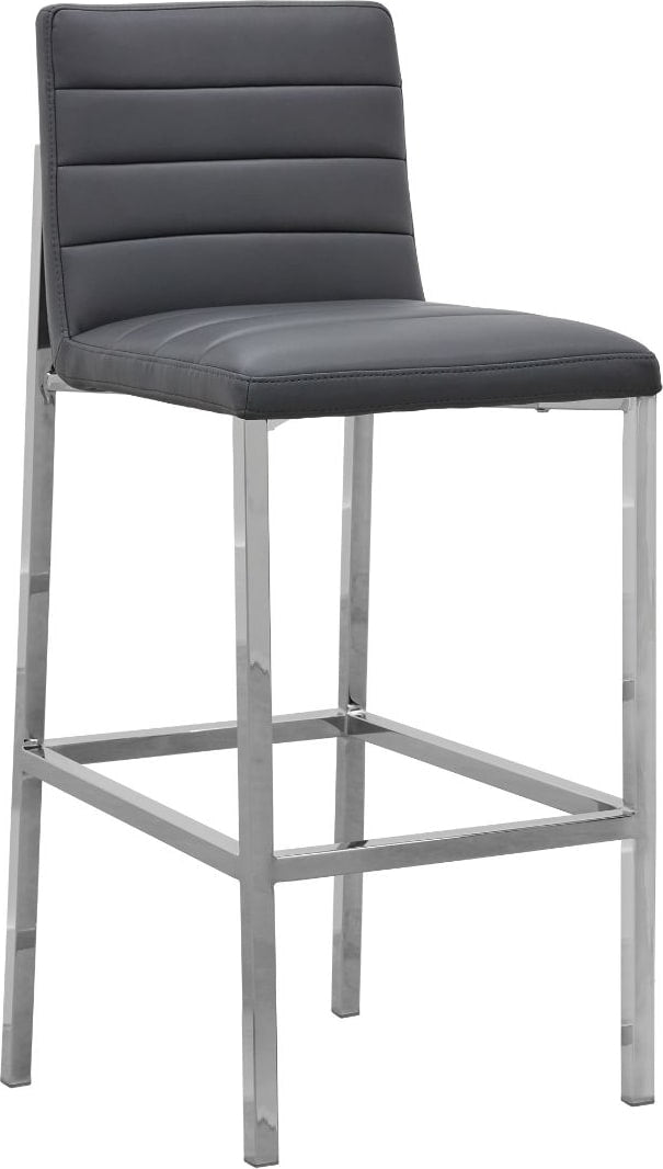 Amalfi Metal Back Bar Stool in Cobalt Leather