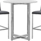 Amalfi Metal Back Bar Stool in Cobalt Leather