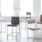 Amalfi Metal Back Bar Stool in Cobalt Leather