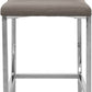 Amalfi Metal Back Bar Stool in Taupe Leather