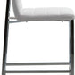 Amalfi Metal Back Bar Stool in White Leather