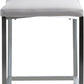 Amalfi Metal Back Bar Stool in White Leather