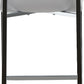 Amalfi Metal Back Bar Stool in White Leather