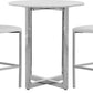 Amalfi Metal Back Bar Stool in White Leather
