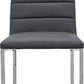 Amalfi Metal Back Chair in Cobalt Leather