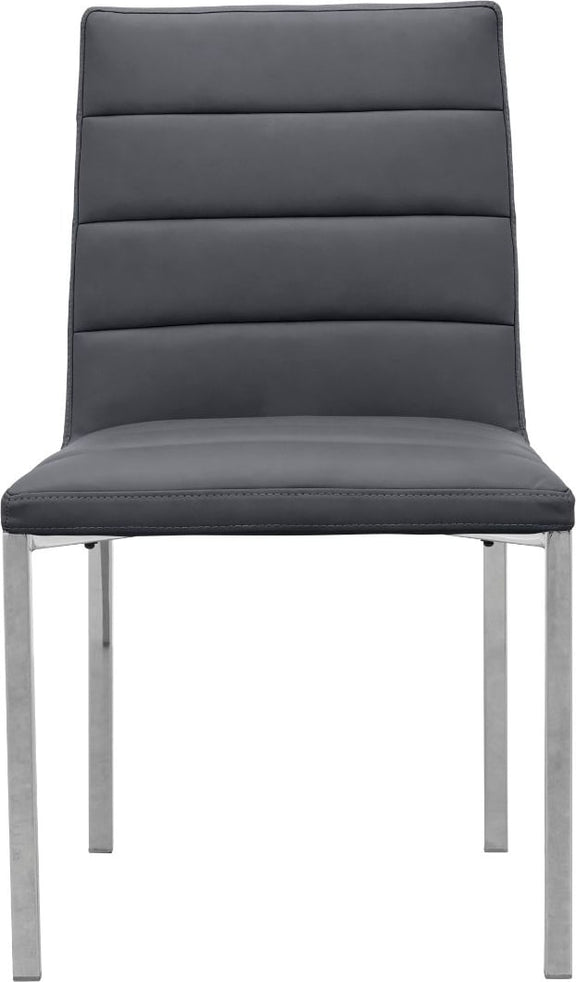 Amalfi Metal Back Chair in Cobalt Leather