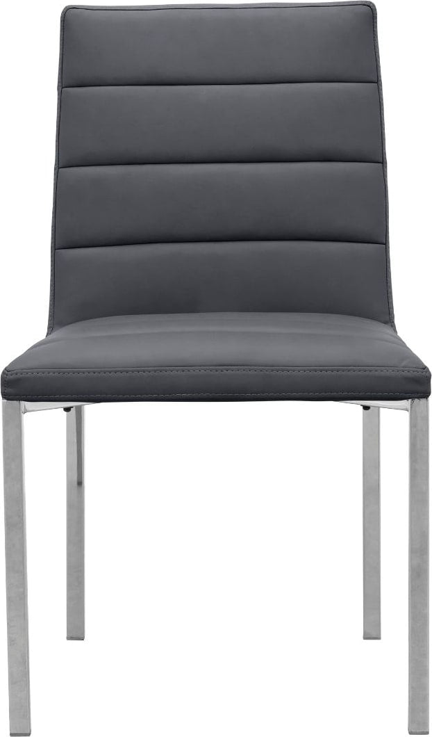 Amalfi Metal Back Chair in Cobalt Leather