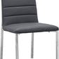 Amalfi Metal Back Chair in Cobalt Leather