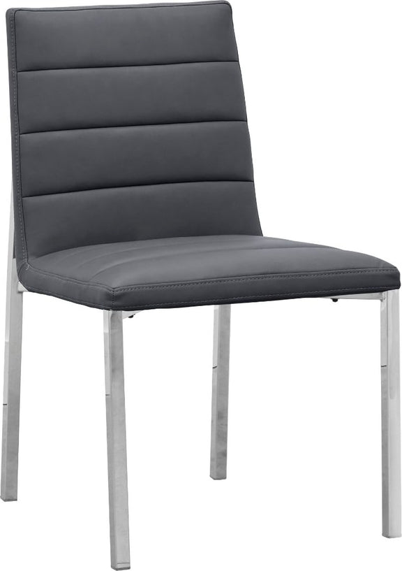 Amalfi Metal Back Chair in Cobalt Leather