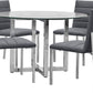 Amalfi Metal Back Chair in Cobalt Leather