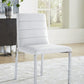 Amalfi Metal Back Chair in White Leather