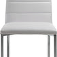 Amalfi Metal Back Chair in White Leather