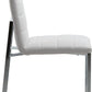 Amalfi Metal Back Chair in White Leather