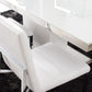 Amalfi Metal Back Chair in White Leather