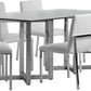 Amalfi Metal Back Chair in White Leather