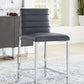 Amalfi Metal Back Counter Stool in Cobalt Leather