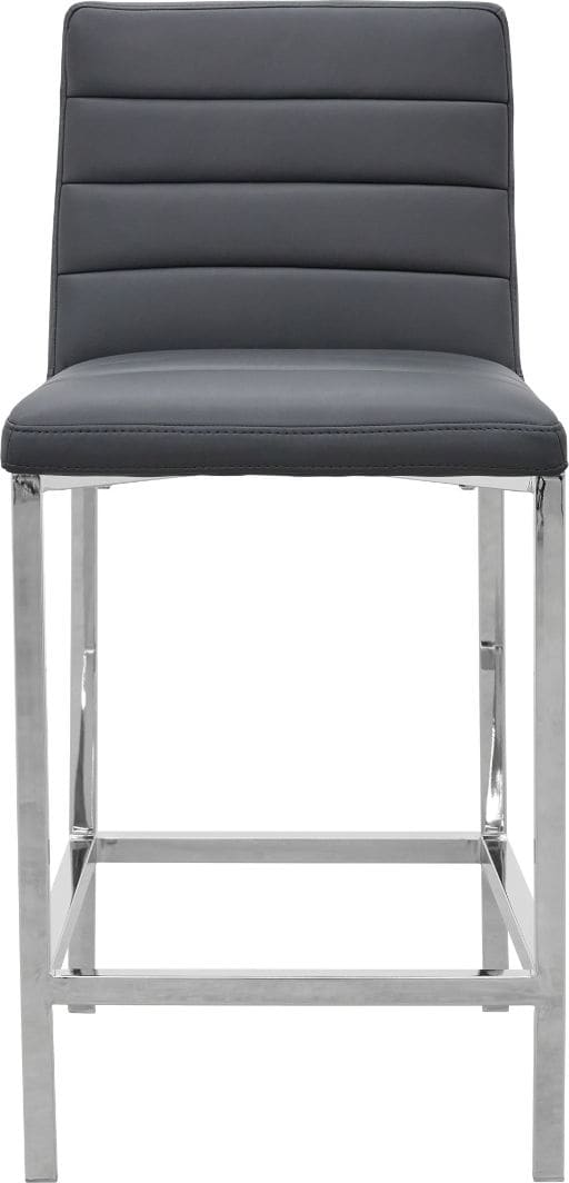 Amalfi Metal Back Counter Stool in Cobalt Leather