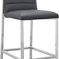 Amalfi Metal Back Counter Stool in Cobalt Leather