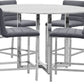 Amalfi Metal Back Counter Stool in Cobalt Leather
