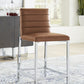 Amalfi Metal Back Counter Stool in Cognac Leather