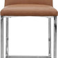 Amalfi Metal Back Counter Stool in Cognac Leather