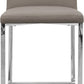 Amalfi Metal Back Counter Stool in Taupe Leather