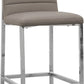 Amalfi Metal Back Counter Stool in Taupe Leather