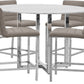 Amalfi Metal Back Counter Stool in Taupe Leather