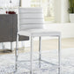 Amalfi Metal Back Counter Stool in White Leather