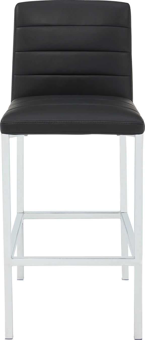 Amalfi Metal Back Bar Stool in Soot