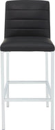 Amalfi Metal Back Bar Stool in Soot