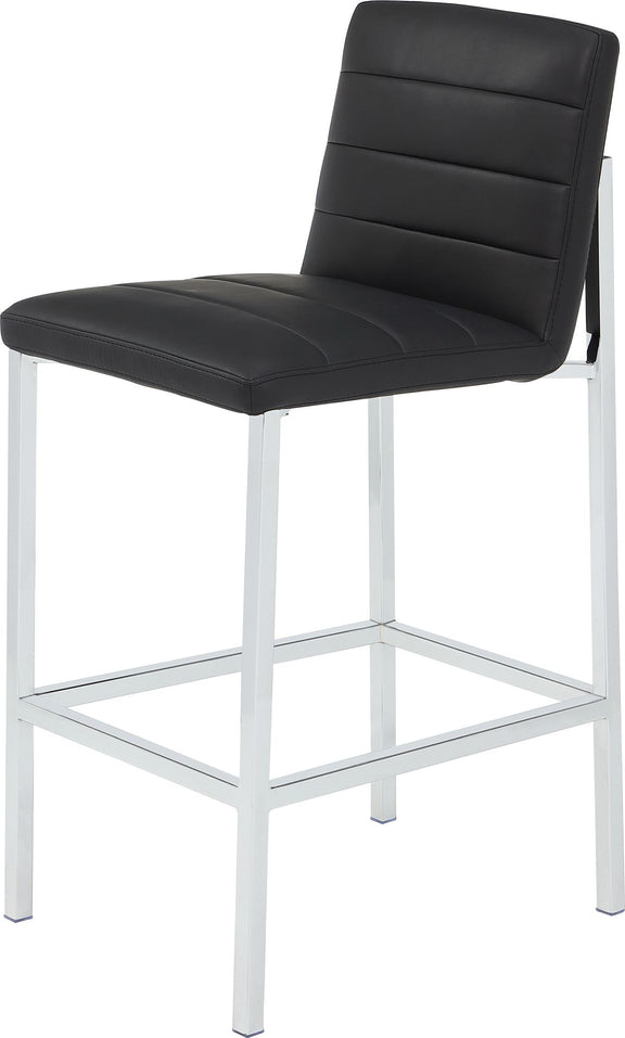Amalfi Metal Back Bar Stool in Soot