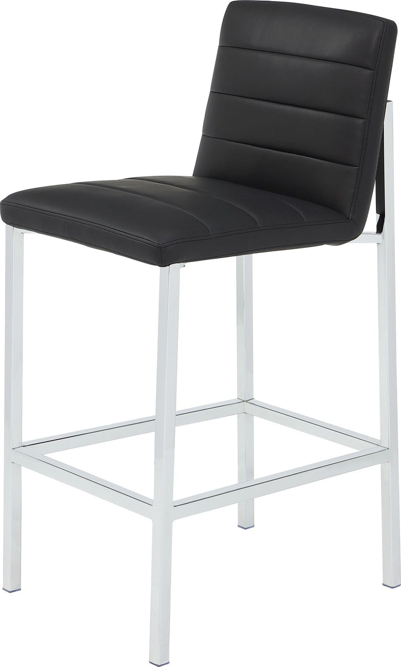 Amalfi Metal Back Bar Stool in Soot