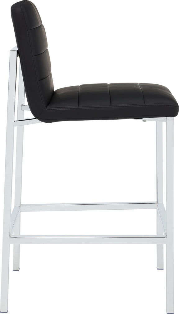 Amalfi Metal Back Bar Stool in Soot
