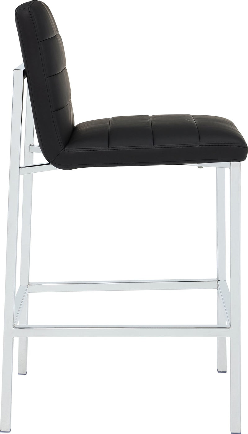 Amalfi Metal Back Bar Stool in Soot