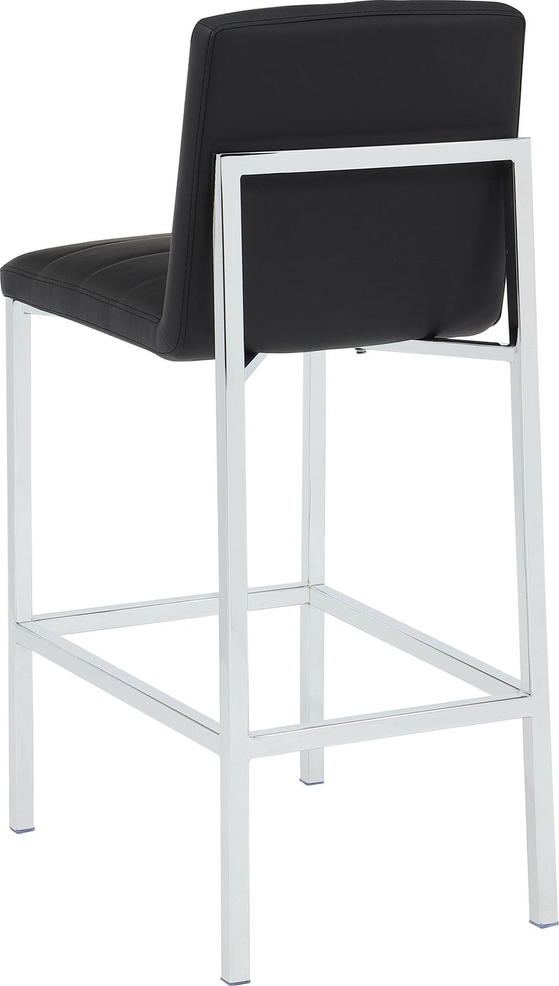 Amalfi Metal Back Bar Stool in Soot