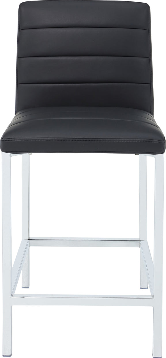 Amalfi Metal Back Counter Stool in Soot