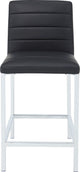 Amalfi Metal Back Counter Stool in Soot