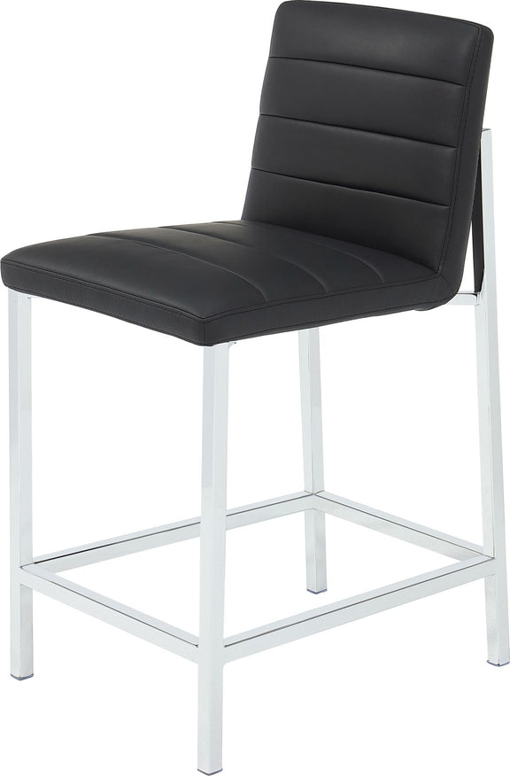 Amalfi Metal Back Counter Stool in Soot