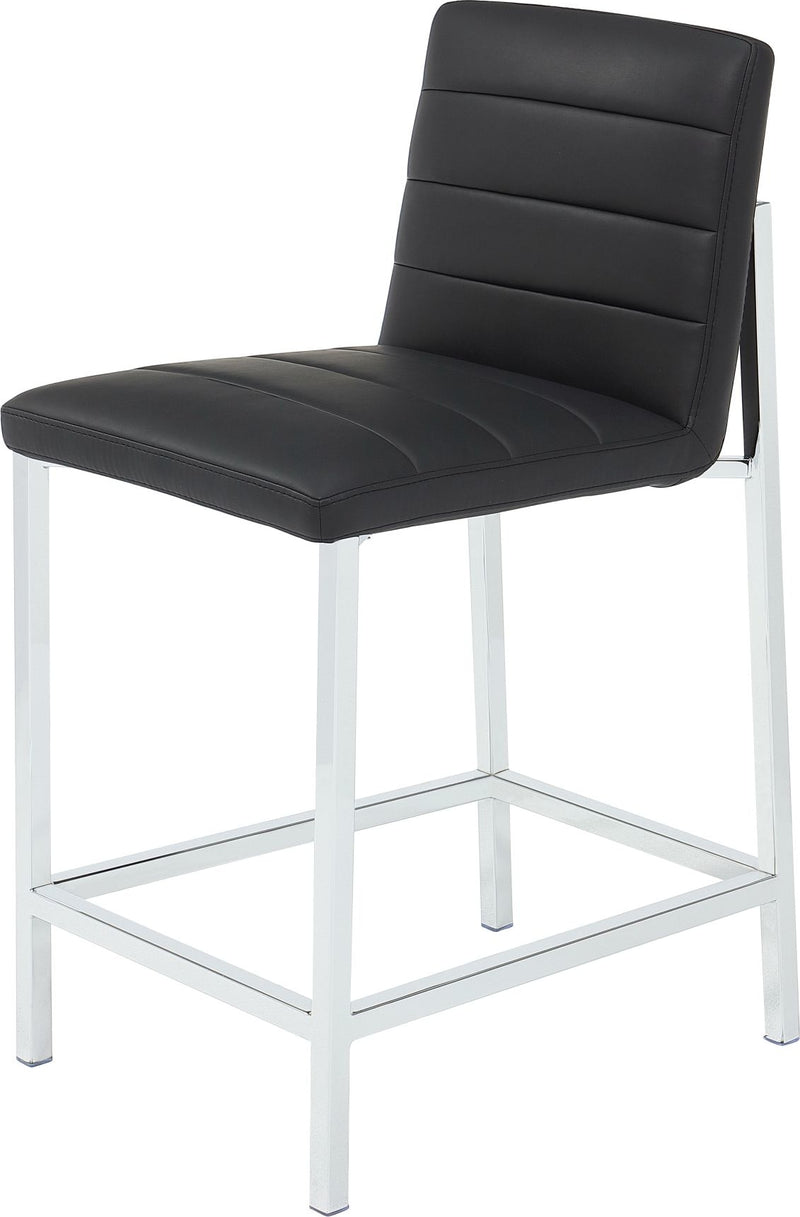 Amalfi Metal Back Counter Stool in Soot